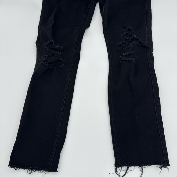 Abercrombie & Fitch Men’s Black Super Skinny Jeans 29x32 Distressed Raw Hem - Picture 6 of 10